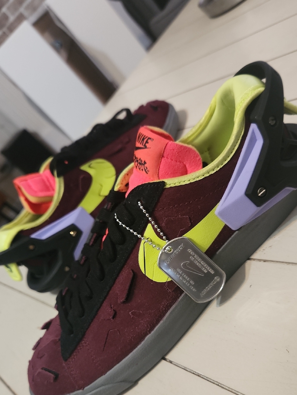 NEW NIKE BLAZER LOW x ACRONYM "NIGHT MAROON" SNEAKERS MEN SHOES Size 8.5